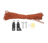 Mikikit Bamboo Blind Cord Pull Set with 16m Curtain Rope, Woven Wood Blind Lifting System Parts for DIY Roller Shade Repair and New Builds