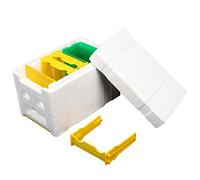 Mikikit Bee Mating Box and Beekeeping Breeding Box 3-frame Plastic Hive Pollinating Case for Honeybee Rearing and Feeding Beekeeping Supplies