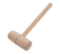 Mikikit Beechwood Carpenters Mallet Durable Wood Handle Hammer for DIY Projects and Woodworking Aesthetic Design Rounded Head for Damage Prevention Versatile Crafting Tool