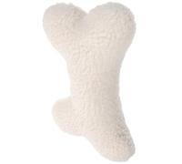 Mikikit Beige Bone Shape Dog Chew Made of Soft Lambswool Fleece, Interactive Puppy Teething that Promotes Interaction and Reduces Loneliness for Home Pet Chewing