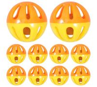 Mikikit Bell Balls Interactive Rattle Balls Colorful Two-tone Hollow Plastic 10pcs Kitten Bell Random Color for Cats for Pet Entertainment and Training Fun for Indoor Play