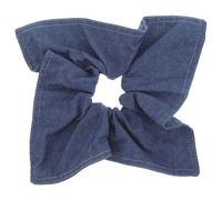 Mikikit Big Hair Scrunchie and Versatile Accessory Hair Tie Denim Blue Square Fabric Large Intestine Strong Hold for Women for Creating a Variety of Hairstyles