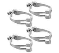 Mikikit Bike Cable Housing Clips 4Pcs Metal Clamps Tailored Installation for Brake and Gear Wire Management on Bicycle Handlebars