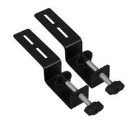 Mikikit Black Carbon Steel C Clamp 2Pcs Desk Mount Painted 7.47X1.38X1.30In Reliable Clamp Table for Cabinet Installation and Home Offices