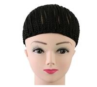 Mikikit Black Crochet Wig Cap for Making Braids, Stretchable Polyester Material, Easy to Wash, Size S, for Braiding Wigs and Cornrow Styles