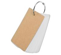 Mikikit Blank Paper Index Cards with White Flashcards and Iron Rings Smooth Surface Note Cards Office School Study Phonics and Memory Revision
