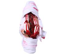 Mikikit Blood Gauze Scary Props White Cloth Plastic Creepy Fadeless Halloween Themed Restaurant Secret Room Halloween Party Accessory