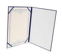 Mikikit Blue Certificate Holder Paper Diploma Cover for Awards and Diplomas Lightweight Horizontal and Vertical Certificate Paper Protector for Graduation and Achievement Documents