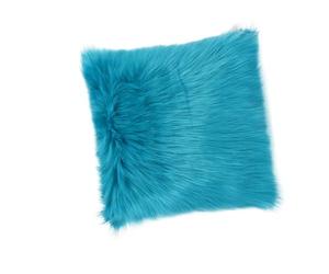 Mikikit Blue Plush Cushion Cover Decorative Cushion 45x45cm Soft Fluffy Throw Pillow Case Warm in Winter Comfortable to Touch for Home Sofa