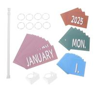 Mikikit Boho Classroom Calendar Bulletin Board Set Flip Cards with Metal Stand Wall Decoration for Teaching Concepts in Preschool and Homeschool