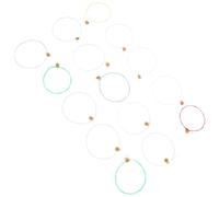Mikikit Brass Lyre Strings Replacement Random Color 15pcs Lightweight and Not Easy to Deform for String Instrument Accessories Suitable for Adults and Professionals