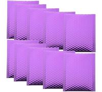 Mikikit Bubble Mailers Self-Seal Closure Purple 10pcs Aluminum Laminated Films and Pe Material and Extra Protection Bubble Lined Construction for Shipping Cosmetics and Phones