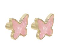 Mikikit Butterfly Drawer Pull Zinc Alloy Single Hole Handles for Wardrobe Kitchen Bathroom with Smooth Ergonomic Grip Minimalist Design