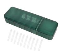 Mikikit Cable Organizer Box with Multi-grid Design and Large Capacity, Versatile Cord Storage Organizer for Quick Storage and Organisation of Electronic Cords at Home or Office Dark Green