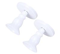 Mikikit Cake Stand round Metal White 2pcs Sturdy and Reusable Cake Plate Pedestal for Wedding Party Dessert Display Suitable for Treats and Appetizers at Shower or Party