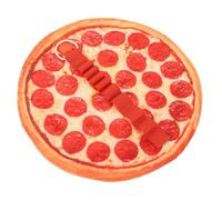 Mikikit Canvas Pizza Pattern Roll up Pencil Case Pen Organizer Bag for Drawing Pencils and Brush Pens Storage, Stationery Holder Suitable for Students and Artists