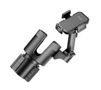 Mikikit Car Cup Holder Expander Adapter with Phone Mount Sturdy Material Easy Installation Compact Design for All Vehicle Models Secure Multi Functional Cup and Phone Stand