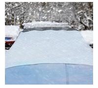 Mikikit Car Five Layer Thickness Half Cover Cloth Windshield Protective Cover with Double Aluminium Film and Cotton Layer, Wear-resistant and Sunproof Material with Windproof Hook