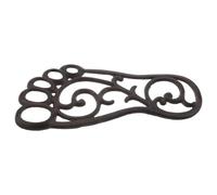 Mikikit Cast Iron Stepping Stone for Garden Path Vintage Farmhouse Style, Sturdy Rustic Outdoor Decorative Lawn Mat, Weather Resistant and Easy Cleaning, for Yard or Apartment Entrance