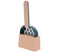 Mikikit Cat Litter Scoop with Holder for Easy Cleanup, Sturdy Abs Material, Big Wide Mouth Design, Suitable for Small to Large Cats and Pets Stool, Pink Colour Pet Litter Shovel
