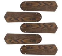 Mikikit Ceiling Fan Blades Replacement and Quick Installation with 8mm Hole Diameter 5pcs 16.54 Inch Double Sided Wooden Fan Leaves Contemporary Style Suitable for Indoor and Porch Use