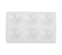 Mikikit Ceramic for Interest Development Chemistry Teaching and Reaction Plate 6 Holes Porous Design, Smooth Easy to Clean Porcelain Reaction Gadget Laboratory Use