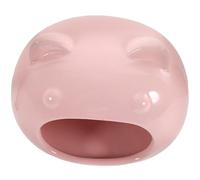 Mikikit Ceramic Small Animal Hideout for Hedgehogs and Small Pets, Comfortable Cooling Hamster House with Cartoon Shape, for Sleep and Pet's Home