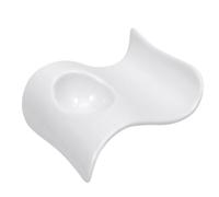 Mikikit Ceramic Wave-Shaped Egg Cup Egg Holder White Porcelain Breakfast Plate Practical Storage Tray Household Kitchen Dining
