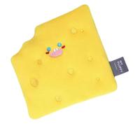 Mikikit Cheese-shaped Dog Snuffle Mat Plush Pet Foraging 12x11cm Squeaky Dog Sniff Cushion Portable Feeding Mat