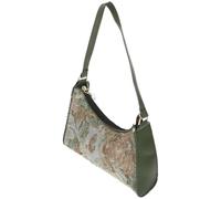 Mikikit Chic Green Oil Painting Pattern Underarm Bag for Women, Casual Shoulder Handbag with Underarm Storage Pouch, Lightweight Outdoor Carry All-match Lady Pouch