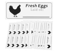 Mikikit Chicken Egg Date Labels 120pcs Farm Fresh Egg Carton Stickers Handwritten Food Safety Label Stickers and Meat Cans Self-Adhesive Date Marking Decals for Home and Market Use