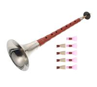 Mikikit Chinese Professional Suona Wind Instrument for Beginners, Lightweight Metal Rosewood Suona Easy to Operate, for Students and Professionals in Traditional Music Random Color