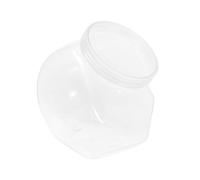 Mikikit Clear Plastic Candy Container with Lid Horizontal Leak Seal Innovative Wide Mouth Storage Jar for Cookies Snacks Milk and Laundry Organization Indoor Outdoor Use