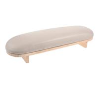 Mikikit Comfortable Hand Rest for Nails with Wooden and Leather Material, Manicure Arm Rest Pillow for Nail Art and Home Use
