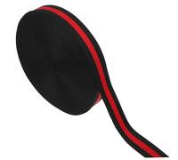 Mikikit Competition Medal Ribbon Lanyards with Clip for Sports Events Teamwork Recognition Neck Ribbons Bulk Black Red Black Polyester