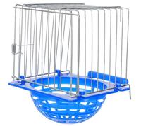Mikikit Convenient Sturdy Bird Nesting Basin for Bird and Pigeon Breeding, Iron Wire and Plastic Material, for Nest Building and Parrot Breeding Nest Use