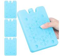 Mikikit Cooler Packs 4 Pcs Reusable Ice Packs for Cooler Bag and Lunch Box, Easy to Fill with Water, Short Freezing Time, Outdoor Activities, 6 X 4.5 Inches