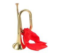 Mikikit Copper Alloy Bugle Trumpet Instrument for Beginners and Students, Lightweight and Easy to Carry with Long Serving Time, for Marching Bands and Music Practice