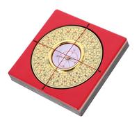 Mikikit Copper Chinese Compass Luo Pan 2-inch Portable Brass Feng Shui Taoist Three-in-one Beginner’s Pocket Compass Decorative Outdoor Navigation Ornament