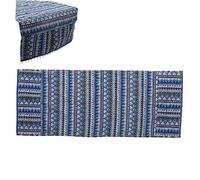 Mikikit Cotton Washing Machine Cover Blue Triangle Dustproof Protector for Single Door Washer and Fridge 55 * 130cm Universal Appliance Cover