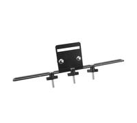 Mikikit Cowbell Mount Rack Double Layer 4-group Black Percussion Drum Holder Stand for Drum Set Accessories Suitable for Live Band Performances and Musical Concerts