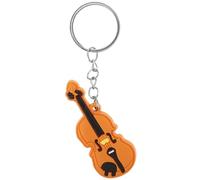 Mikikit Creative Tiny Violin Keychain Pendant with Miniature Instrument Charm, Exceptional Craftsmanship, Plastic and Zinc Alloy Material, Keychain Accessory for Music Enthusiasts