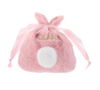 Mikikit Cute Bunny Drawstring Pouch with Durable Fabric Multipurpose Storage Bag for Cosmetics Craft Supplies Candy and Party Favors Secure Closure for Women