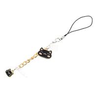 Mikikit Cute Cartoon Cat Multi-use Protection Cover Dust Plug for Phone Charging Port and Made of Alloy and Silicone, Black Phone Decoration Charm Headphone Jack for Everyday Use