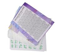 Mikikit Day Challenge Money Binder Refills with Marble Inner Pages Four Card Films Stickers for Cash Saving Planner Inserts Budget Organizer Replacement Kit