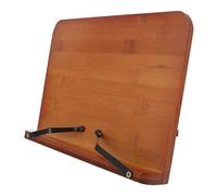 Mikikit Desktop Book Stand Tea Color Medium Size Household Reading Rack Book Holder for Music Sheets and Cookbooks, Manuscript Reading Shelf for Desk Use