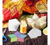 Mikikit Diamond Shape Quilting Cardboard Paper Templates 300Pcs for Paper Piecing Quilts Designed for DIY Sewing and Beginner Quilters