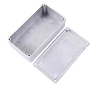 Mikikit Diecast Aluminum Guitar Pedal Enclosure, Silver Polished Surface, Smooth Burr-Free Case for DIY Guitar Effects Stomp Box