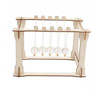 Mikikit DIY Newton's Cradle Balance Balls Easy Assembly Physics Science Experiment Kit Educational Pendulum Model for Office Classroom and Home Desk Decoration