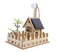 Mikikit DIY Solar Garden Light Kit for Educational Science Project, Powered by Solar Energy, Made of Wood and Plastic, Creative Design for Home Decoration and Science Experiments